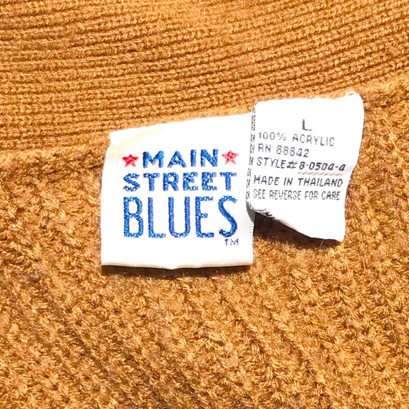 Vintage Main Street Blues Beige Cardigan - Picture 4 of 4